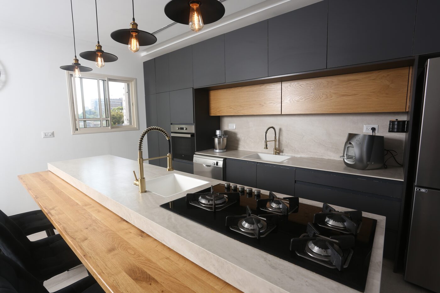 Modern kitchen with premium appliances
